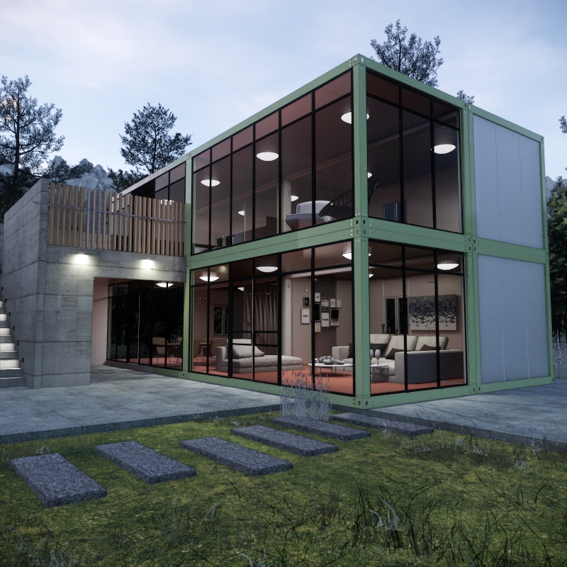 China Factory Villa Produce Prefabricated Building/ Prefabricated House Price