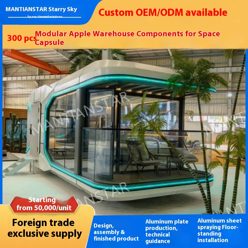 Micro Modular Steel Prefab Container Smart House Space Capsule Mobile Home for B&amp;B for Kitchen Tourist Sunroom Living Room