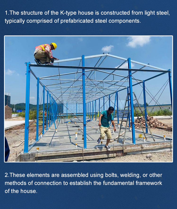 Waterproof Worker Housing Multi-Story Bungalow Office Container House Modern Prefabricated Houses Prefabricated Container House