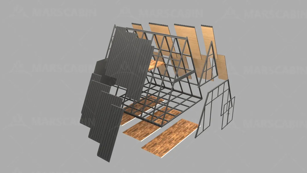Prefabricated Steel Structure Triangle House Layout