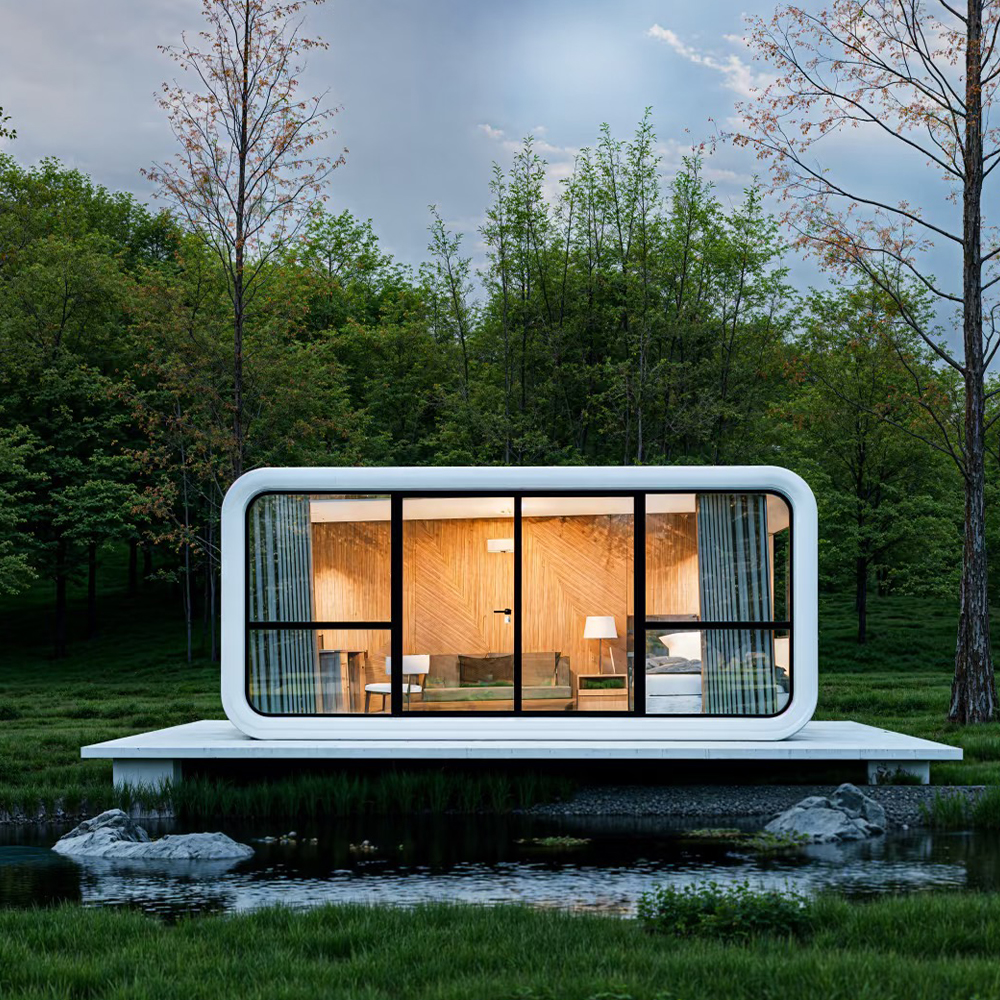 Low Cost Manufacturers Working Prefabricated House Apple High-end Office Portable Apple Home Pod Movable Apple Cabin.