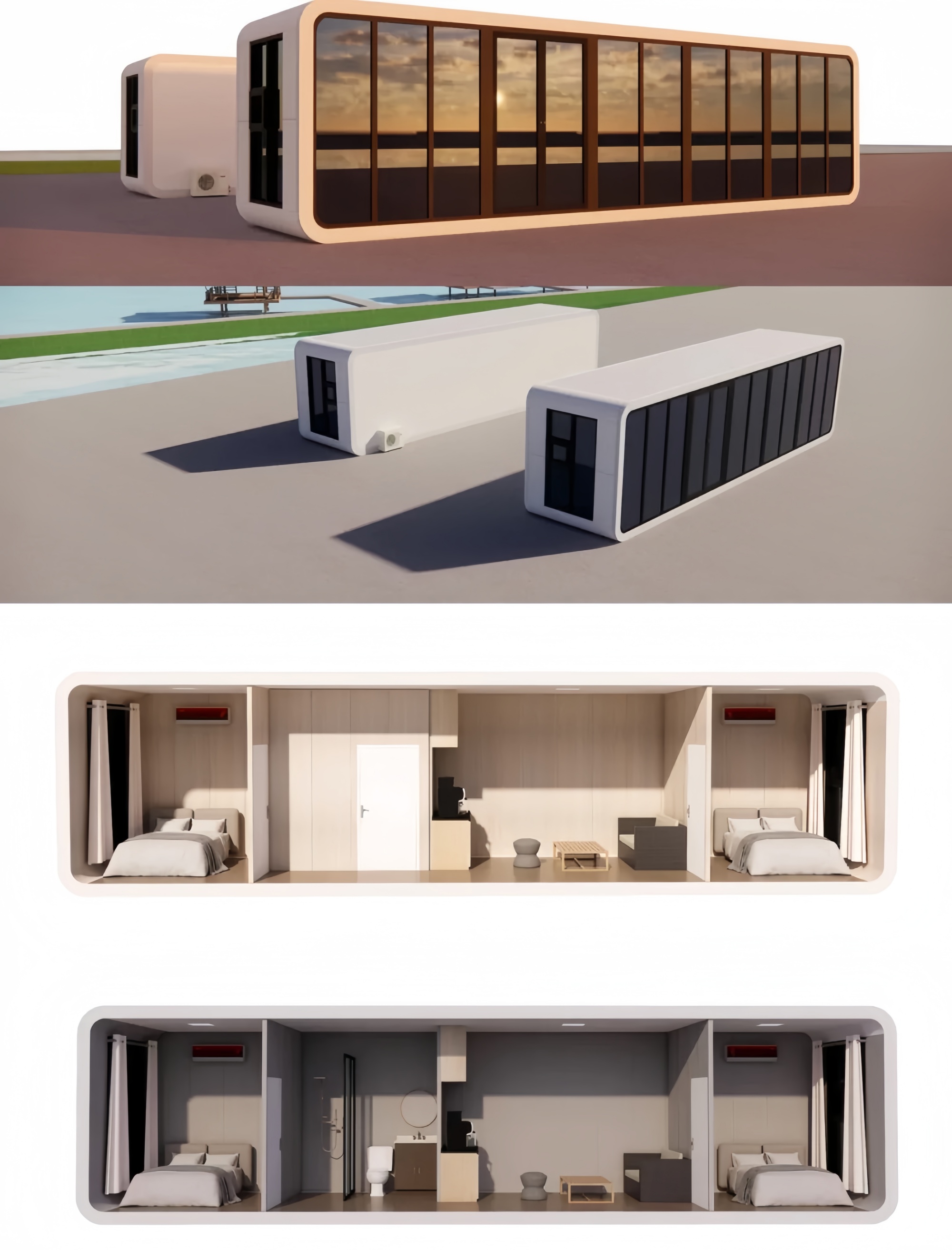 Apple Cabin Pod House Design