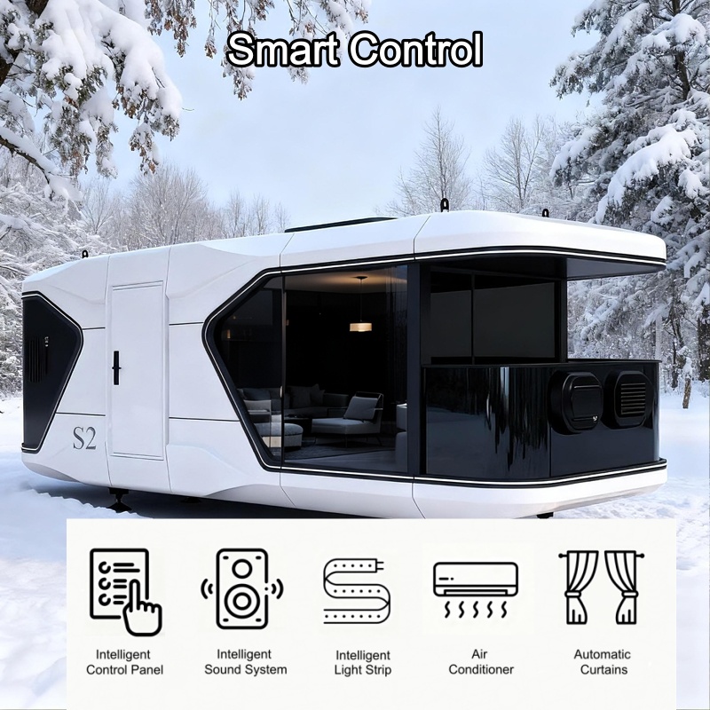 Outdoor Smart Voice Control Space Capsule House Luxury Anti-corrosion Durable Prefabricated Modular Mobile Home