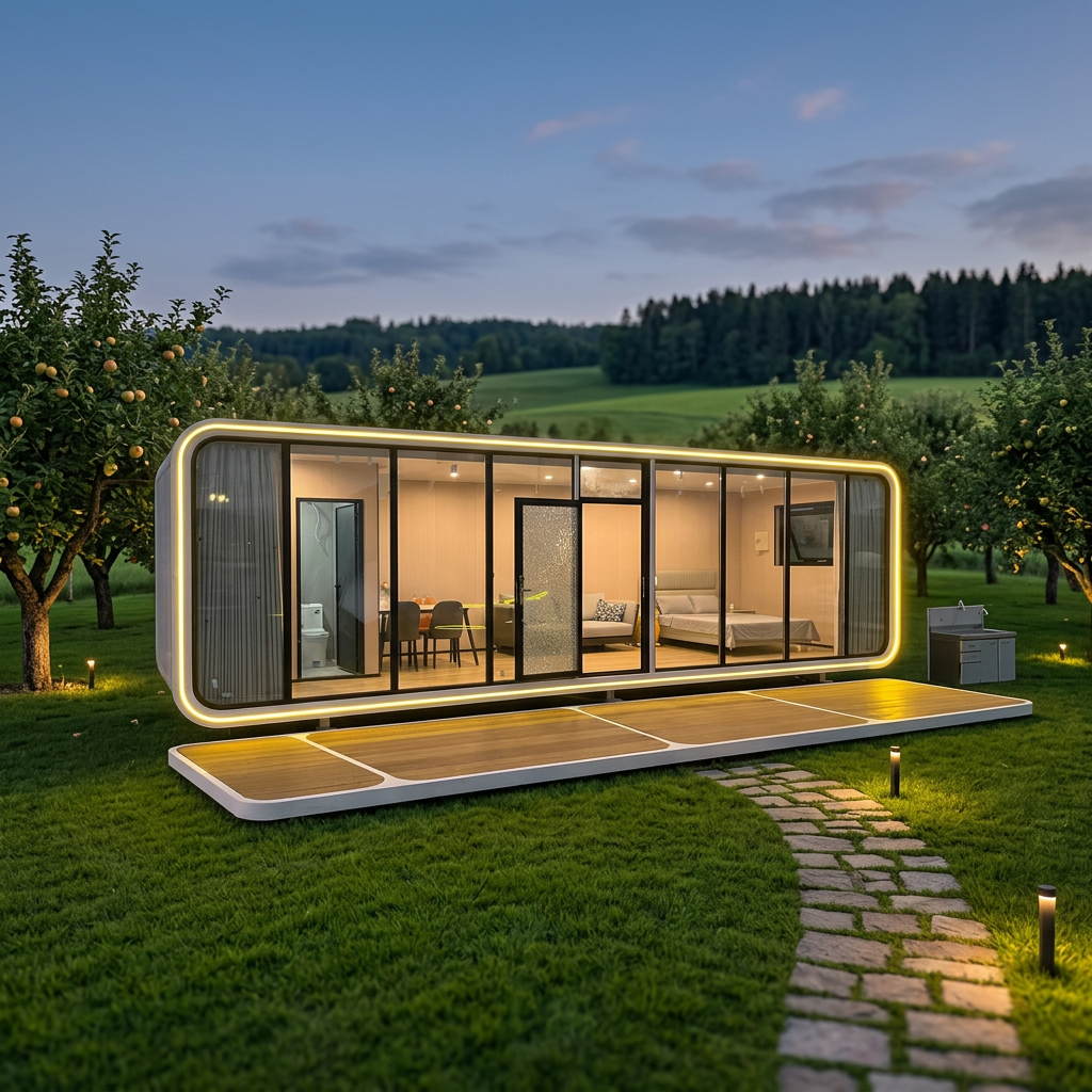Portable Outdoor Gym Pod Prefab Apple Cabin Soundproof Yoga Studio Private Hobby Room Modular Luxury Garden Retreat Living Pod