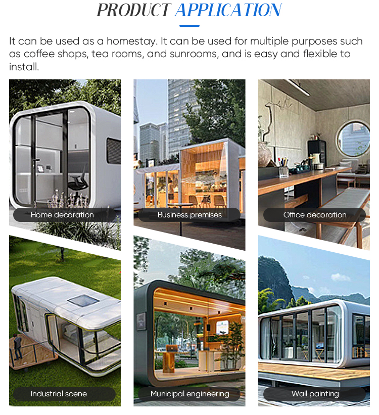 Prefab Portable Apple Cabin House 20ft 40ft Waterproof Villa Office Pod Insulated Light Steel Container Luxury