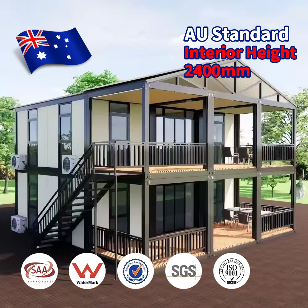 AU Standard High Quality Prefabricated Expandable Living Container House 2 3 4 5 Bedroom Modular Home for Accommodation