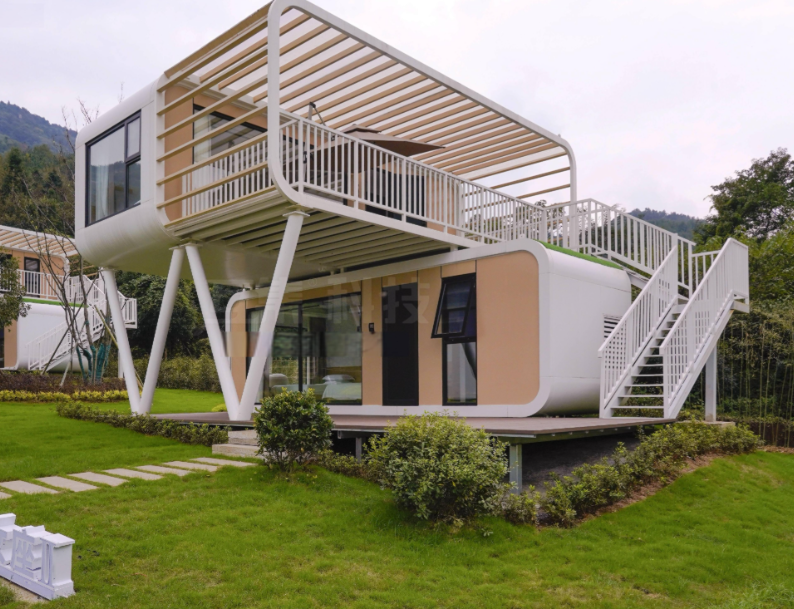 20 To 40 Feet Apple Pod House Outdoor Ecological Capsule House Luxury Pod Prefabricated Capsule House Pod