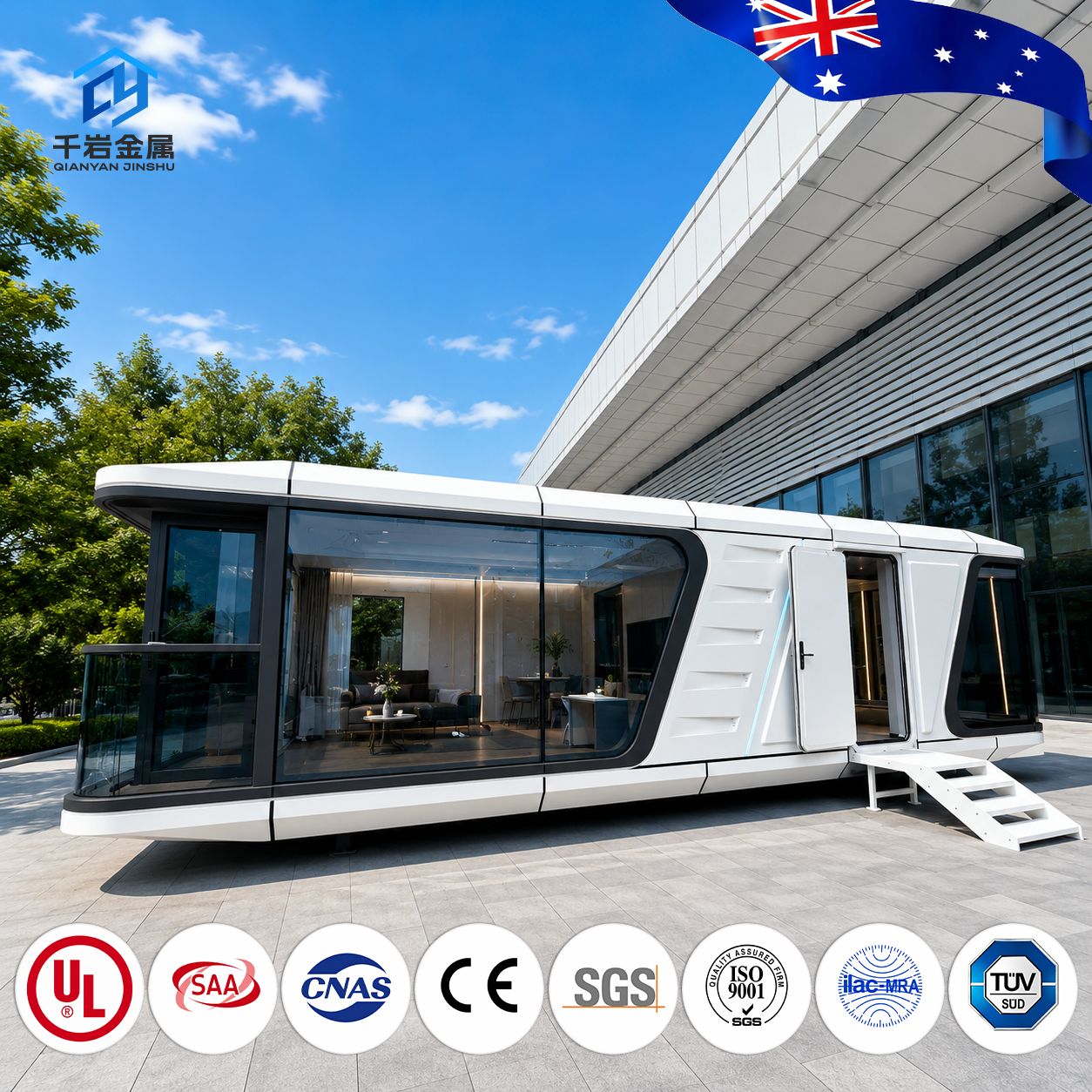 Sustainable High End Mobile Space Capsule Cabin Prefab Resort Mountain Accommodation Modular Construction Project