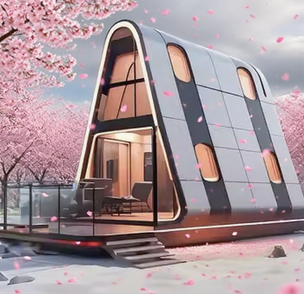 Modern Luxury Camping Capsule Prefabricated House with Villa Intelligent System Steel Space Capsule