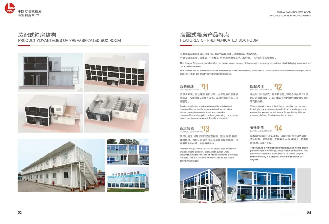 Quick-Assemble, Weather-Resistant & Multi-Functional Temporary-to-Permanent Space-Efficient Steel Structure House for Construction Sites, Offices