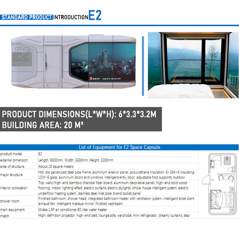 Prefabricated Container Houses Modern Design Office Building School Ready Profitable Airbnb Space Capsule for High-End Tourist