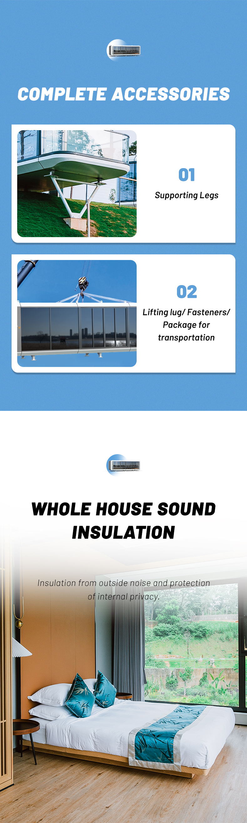 Alpicool V7 Smart House Mobile Living Homes Outdoor Fashionable Glass Houses Modular Capsule Home Luxury Prefab Home