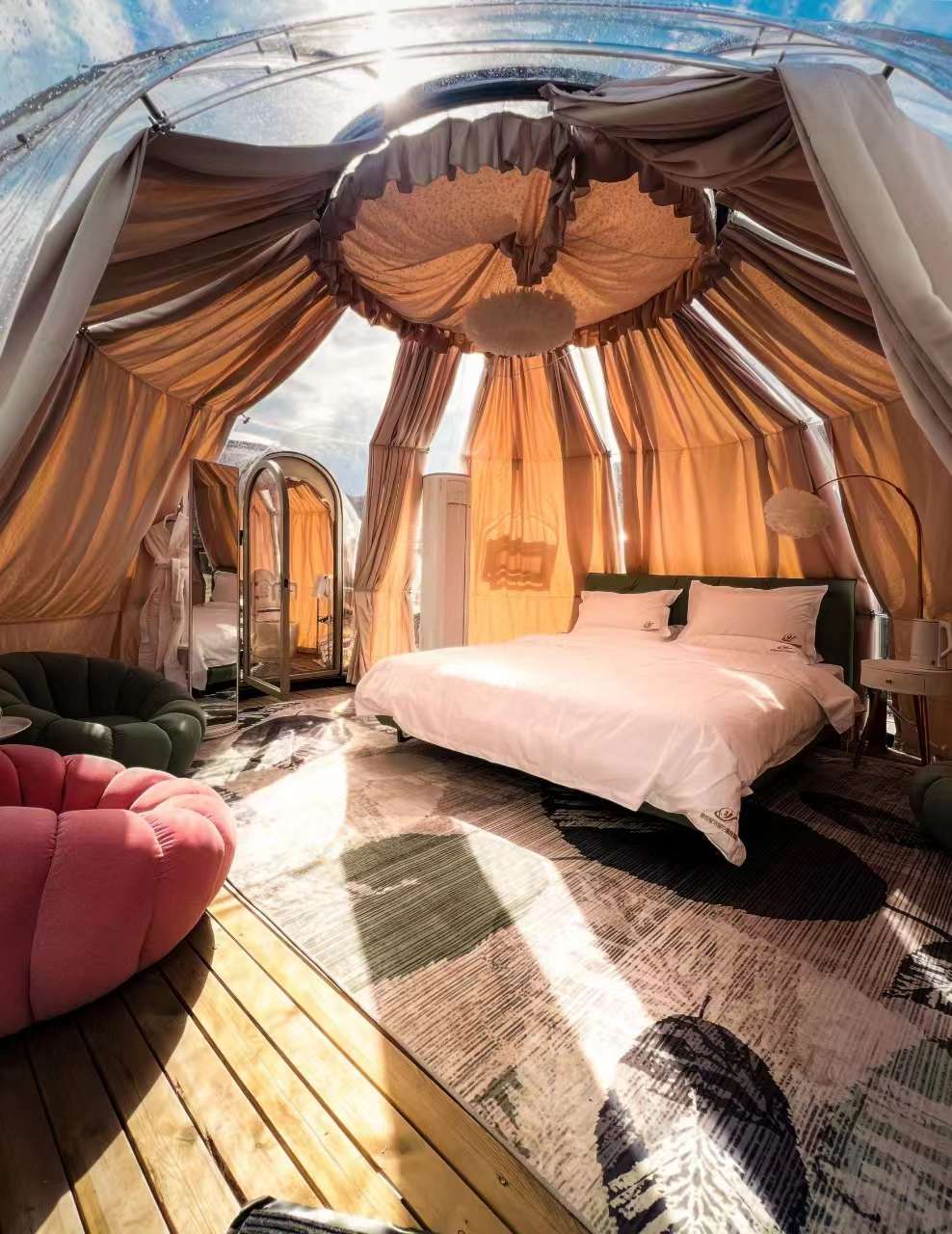 Factory Foldable Outdoor Domed Garden House New Luxury Hotel Camping Clear Bubble Room Transparent Large Size Tents For Sale