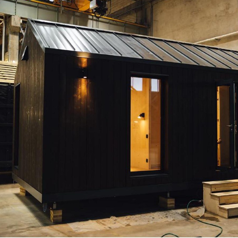 Fully Furnished Foldable Fast Build Luxury Mobile Home Triangle Roof Modular Prefab Steel Rooms low carbon eco friendly house