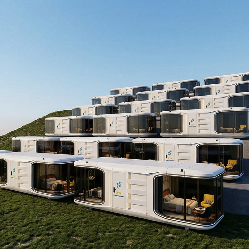 Premium Aviation Aluminum Space Capsule Cabin Durable Prefab Modular Home for Mountain Resorts