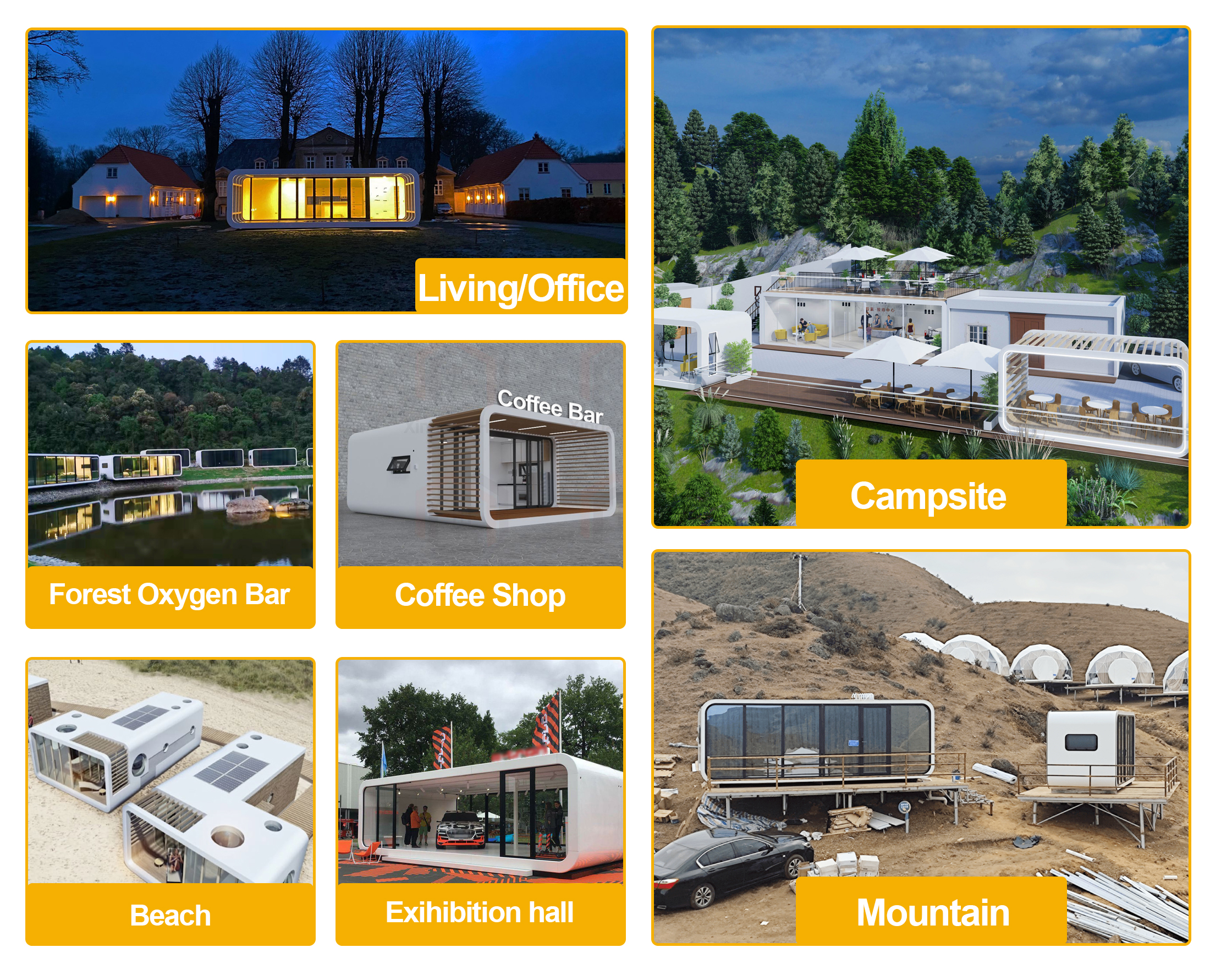 20ft 40ft Customized Home Living House Cabin Ready Made 3 Bedroom Container House