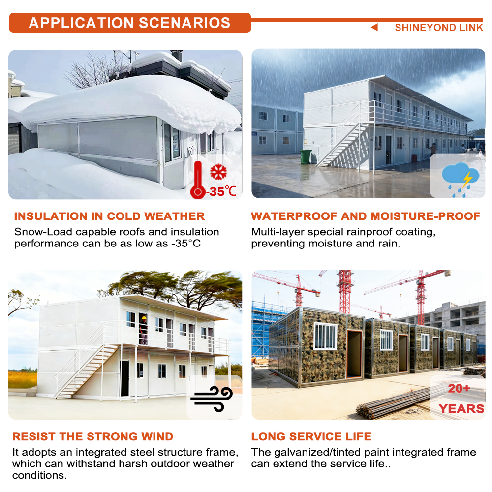 Multi Story Stackable Foldable Modular System for Temporary Worker Accommodation on Site Foldable Container House