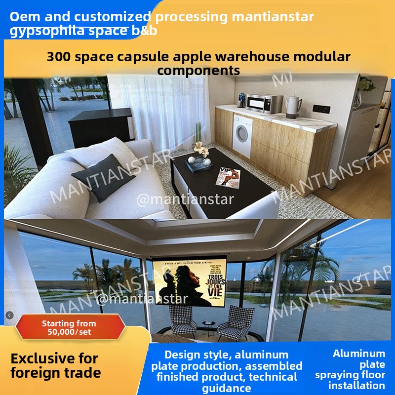 Micro Modular Steel Prefab Container Smart House Space Capsule Mobile Home for B&amp;B for Kitchen Tourist Sunroom Living Room