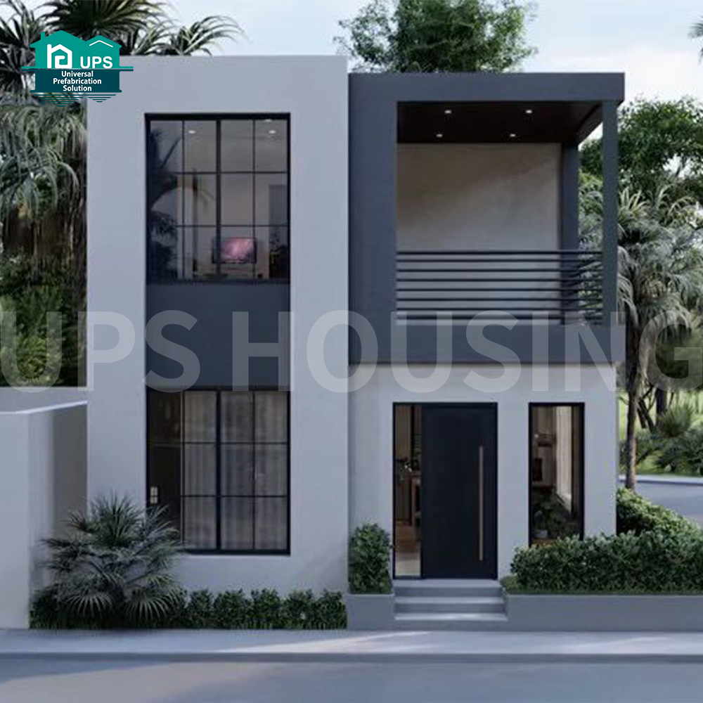 Two Storey Luxury 4 Bedroom Pre-Fabricated Villa Foam Cement Sandwich Panel House For Living Room Use