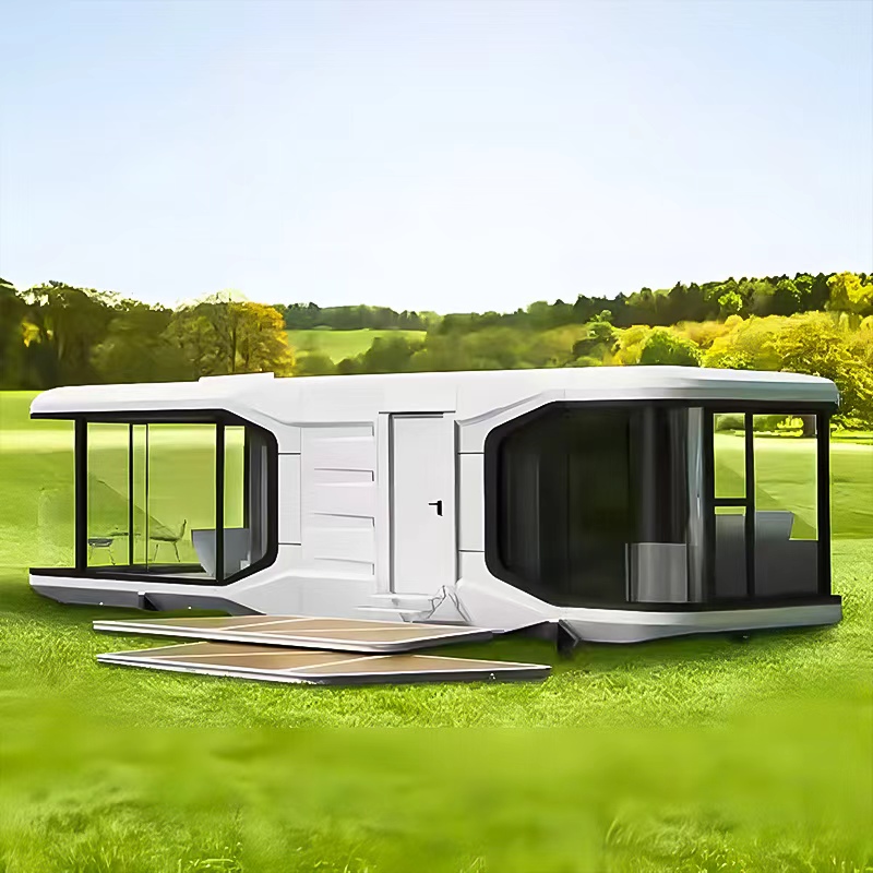 Smart Home Ready Durable Steel Frame Luxury Apple Cabin Capsule House For Commercial Or Residential Use