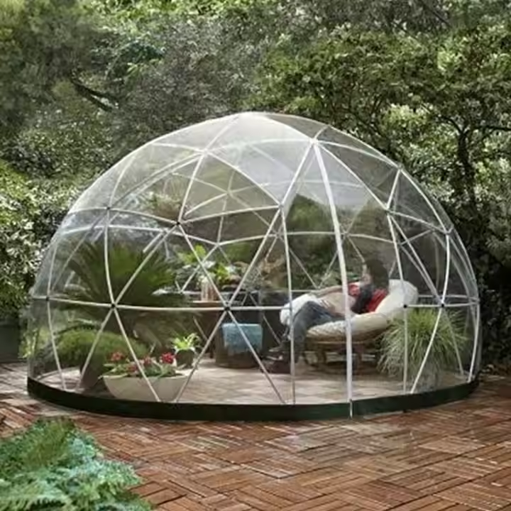 Custom Luxury Outdoor Pvc Clear Garden Igloo Glamping Hotel Geodesic Dome Tent For Sale