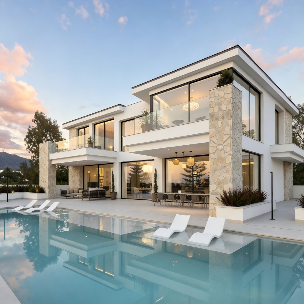 Modern Luxury Portable Homes Prefab Smart House 3 Bedroom Villa Heavy Steel Structure Prefab House Prefabricated House