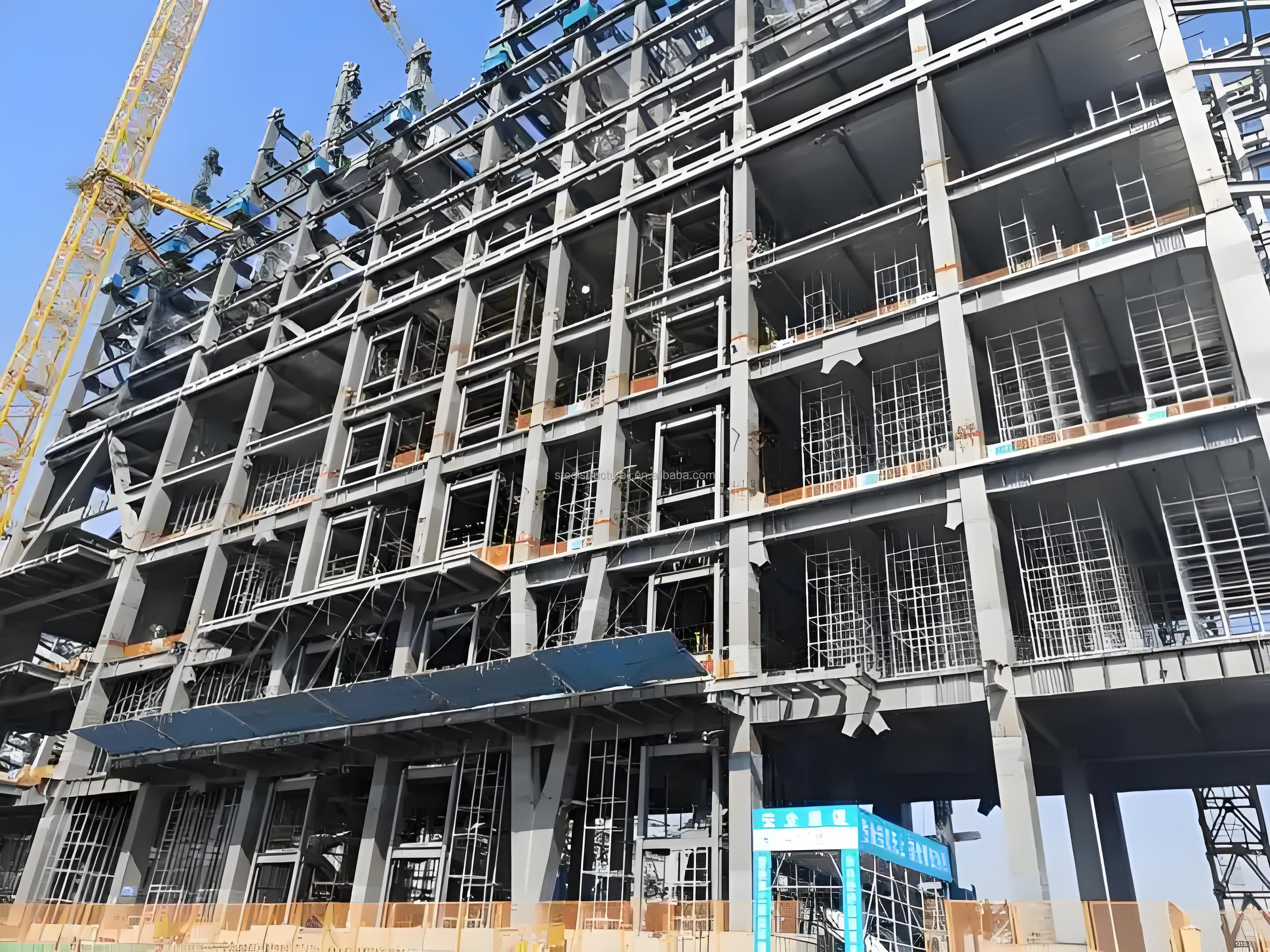 Hise-rise Luxurious Modern Multi-Story Prefabricated Steel Structure Commercial Residential Hotel Building Integration Prefab