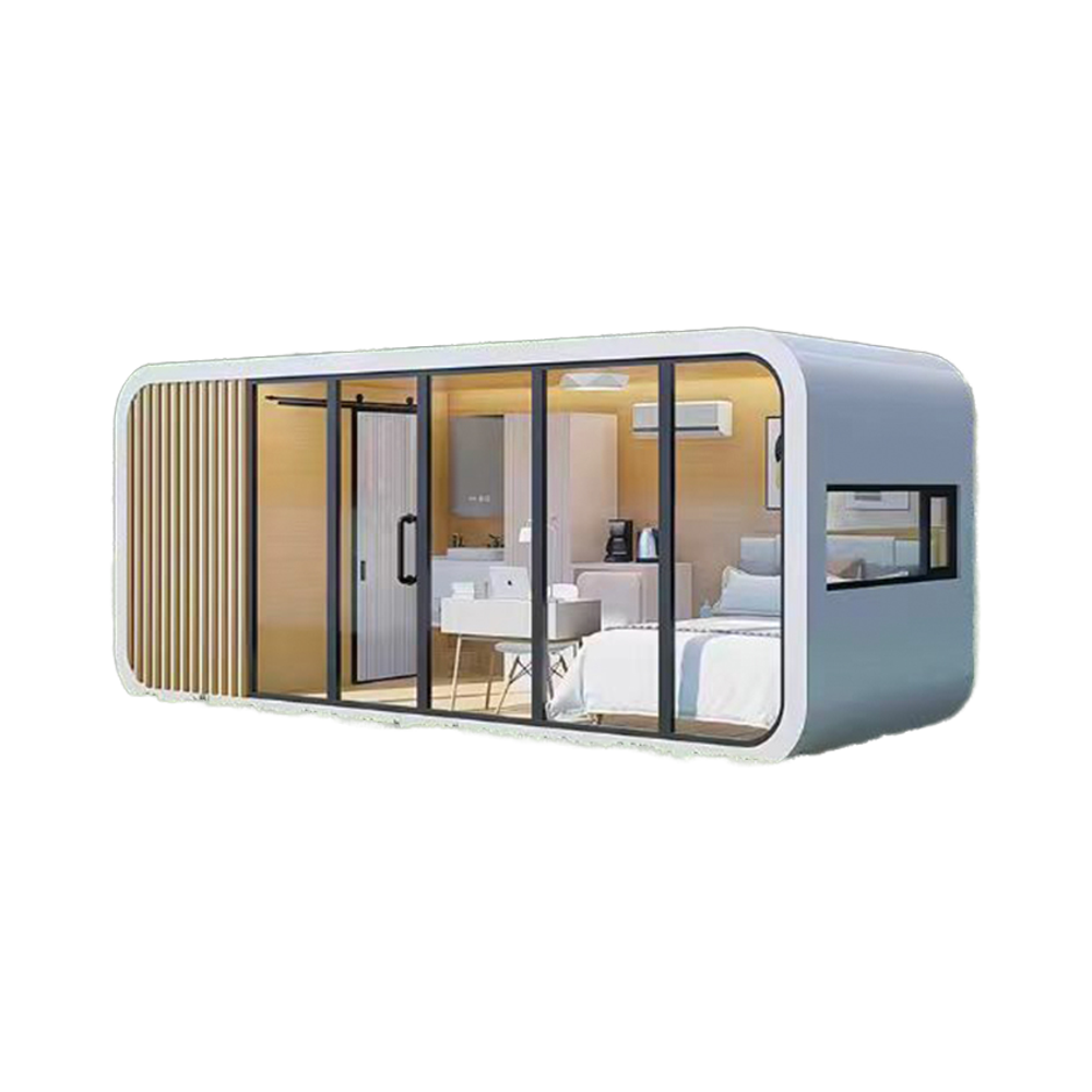 Customized Modular Design Prefab Office Pod Expandable Container For Outdoor Living And Working Prefab House For Apple Cabins
