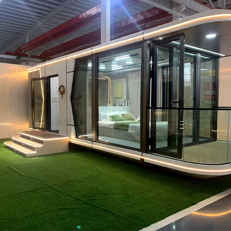 Wholesale Container House Luxury 20ft 40ft Prefab Portable Space Capsule Cabin Houses for Using Hotels and Camps
