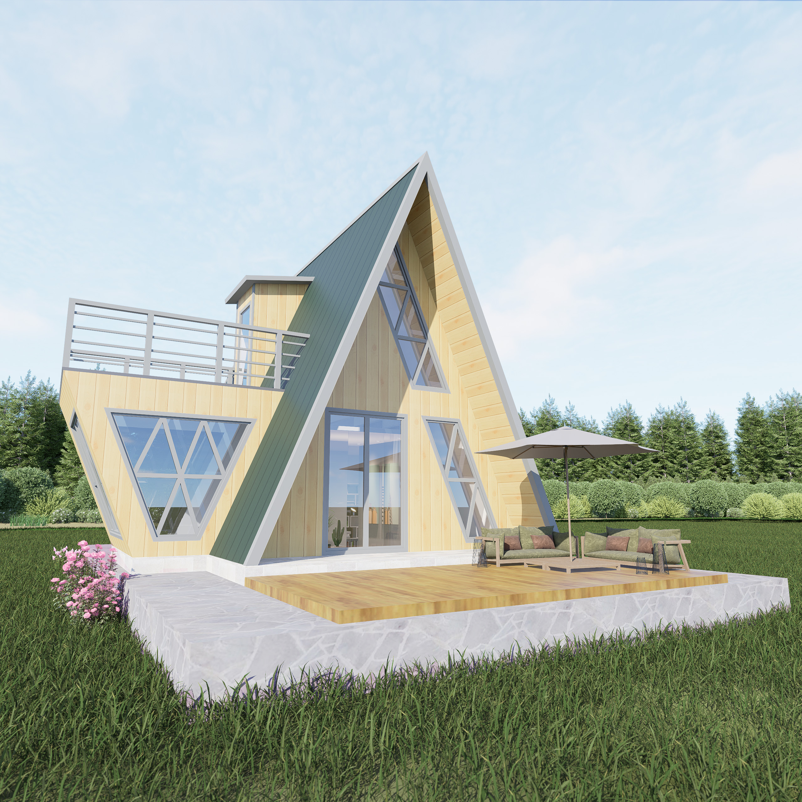 Casa Modular Home Two Storey Triangle House A Frame Cabin Tiny Home For Outdoor Living