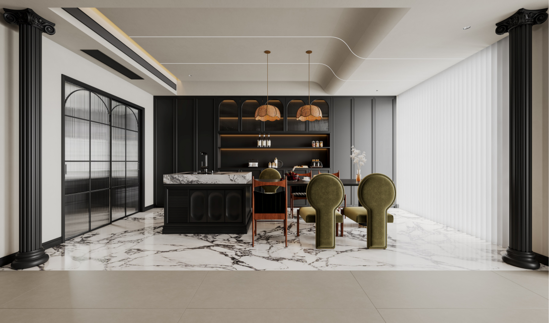 Light Luxury Design Projects Postmodern Eco-friendly Villa Residential 3D Interior Design Service Interior Design
