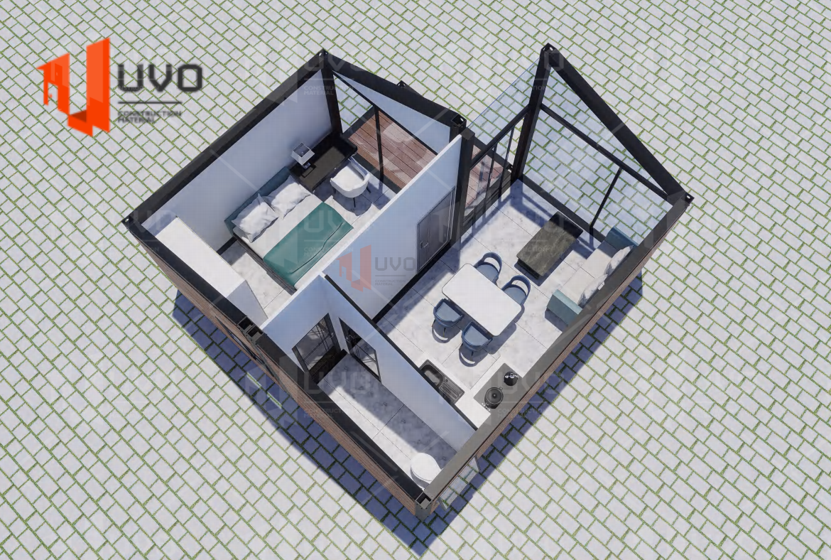 Modern Prefab Modular Villa Luxury Steel Structure Container House a Frame Cabin Tiny Prefabricated Garden Home