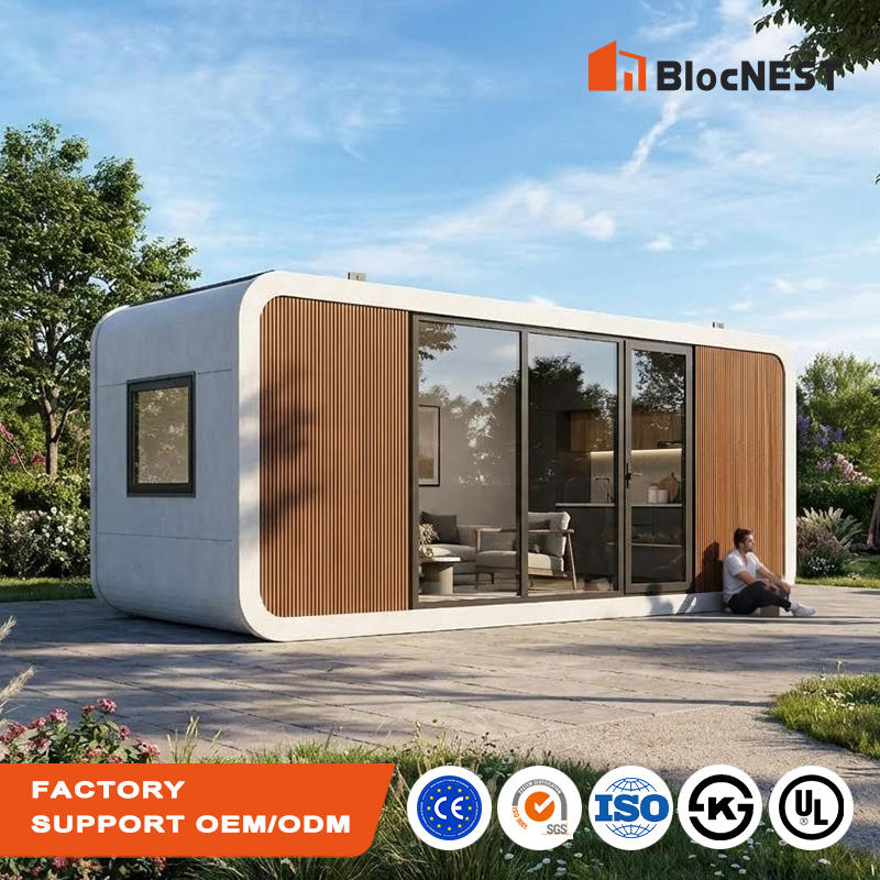 Luxury Prefabricated Homes Modern Modular Movable House Casa Con Ruedas Smart Apple Cabin Sleeping Container House with Bathroom
