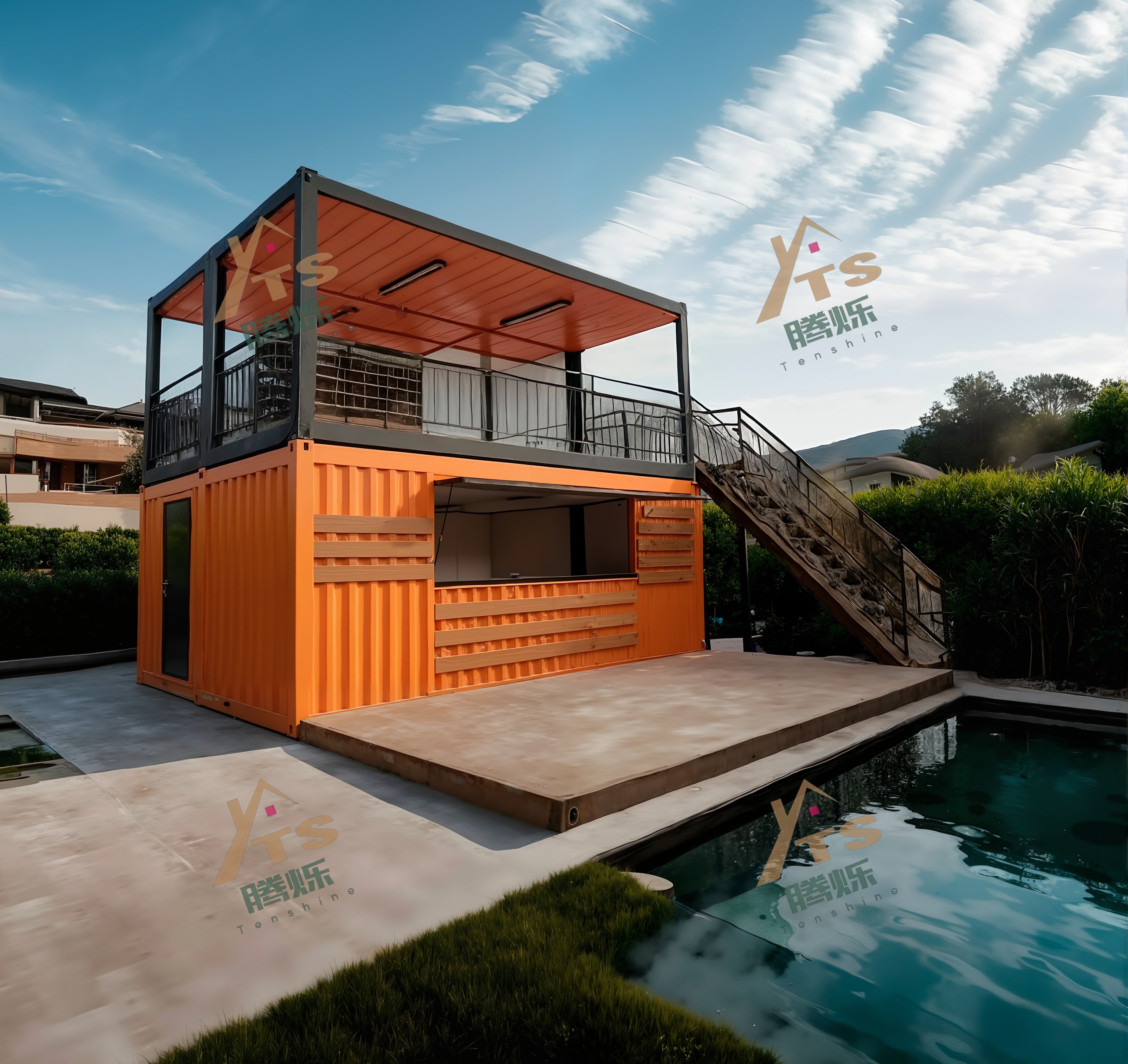 Postmodern Luxury Prefabricated Steel Container House Outdoor Garden Gym Studio Office Shed Kitchen Bedroom Living Room Workshop