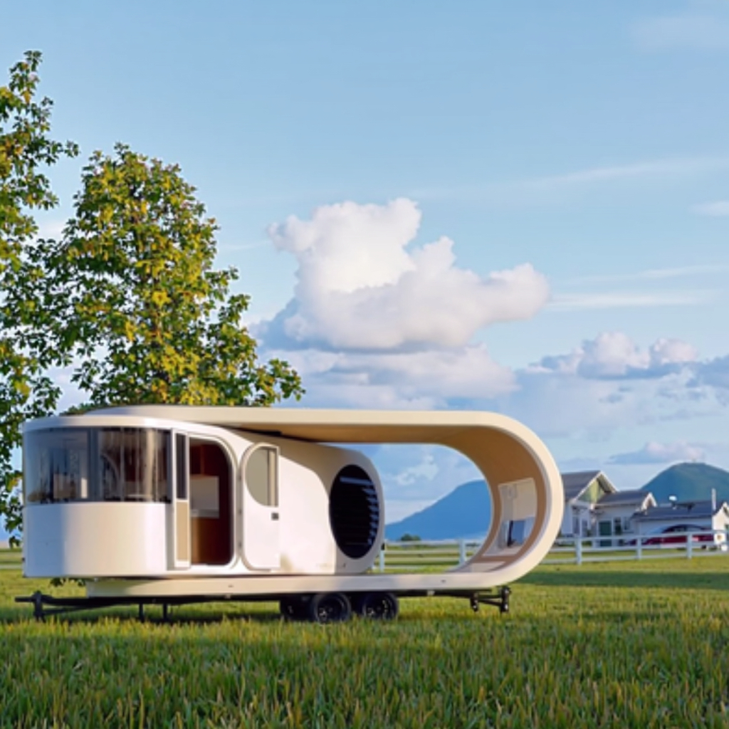 Luxury Space Capsule House for Glamping Prefabricated Steel Tiny House with Two Bedrooms Ideal for Outdoor Adventure