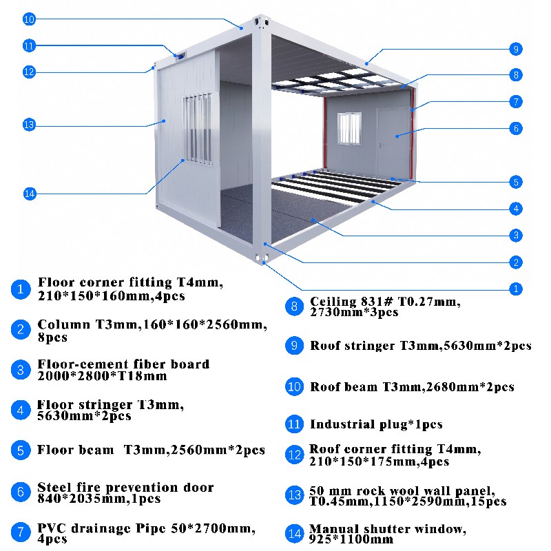CGCH Low Price 20ft 40ft Prefab Detachable Container Coffee Shop Restaurant Luxury Container Bar LED Flat Pack Container House