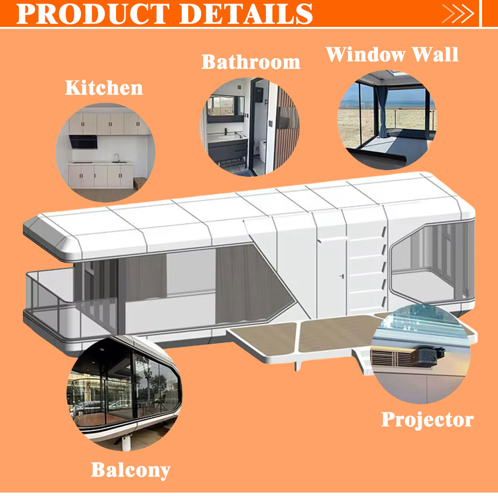 2026 Space Capsule Luxury OEM ModernTiny Modular Home with Bathroom Kitchen for Holiday Resort Eco Friendly Container House