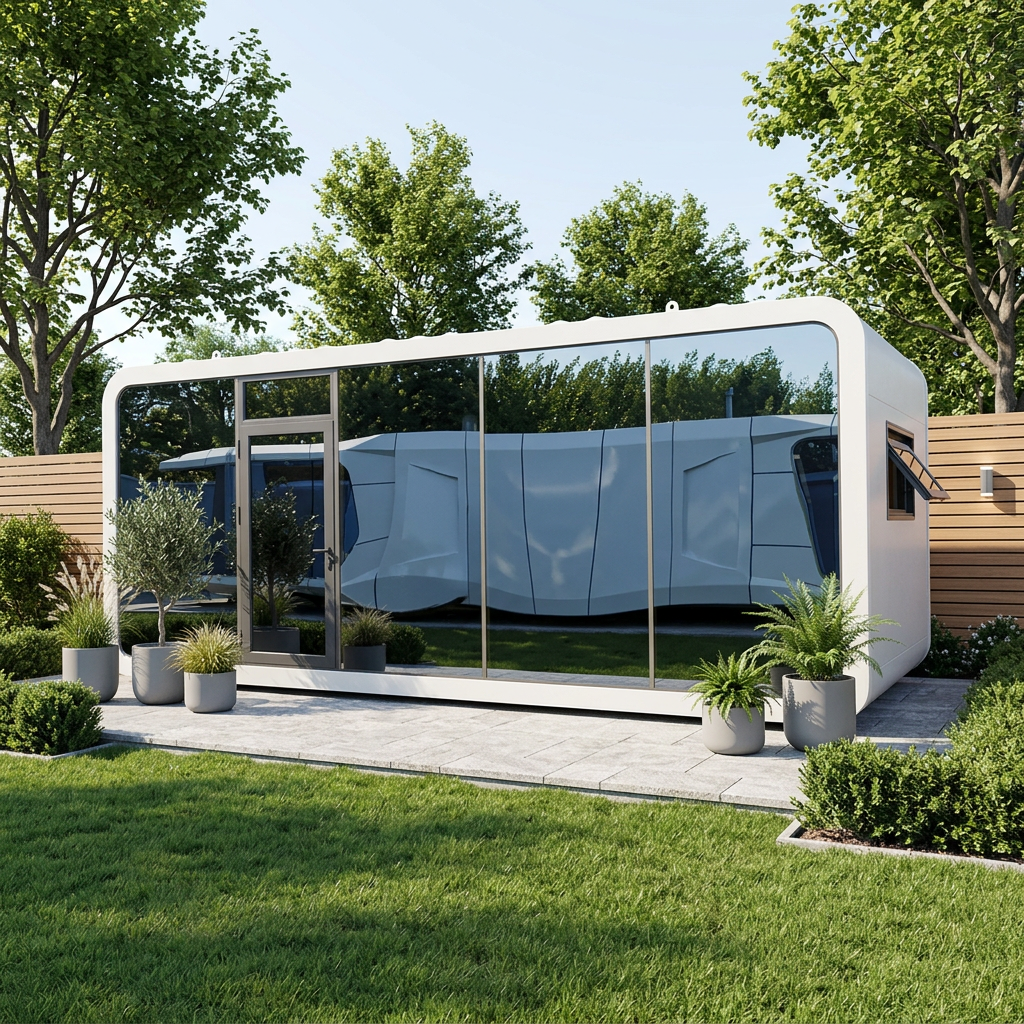 Portable Outdoor Gym Pod Prefab Apple Cabin Soundproof Yoga Studio Private Hobby Room Modular Luxury Garden Retreat Living Pod