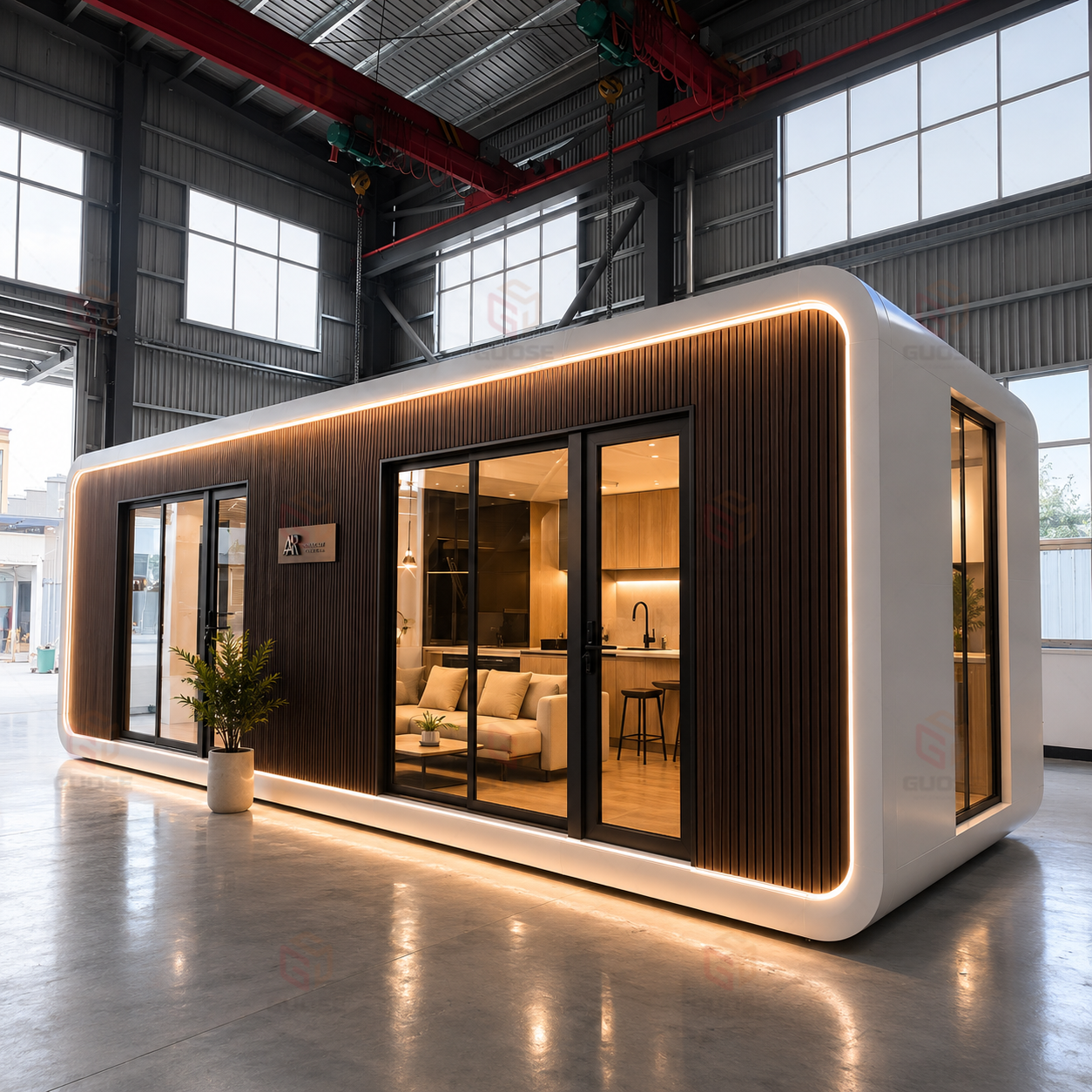 Tech Integrated Smart Capsule House Modern Pod Home with IoT Connectivity for Smart Hotel and Digital Living