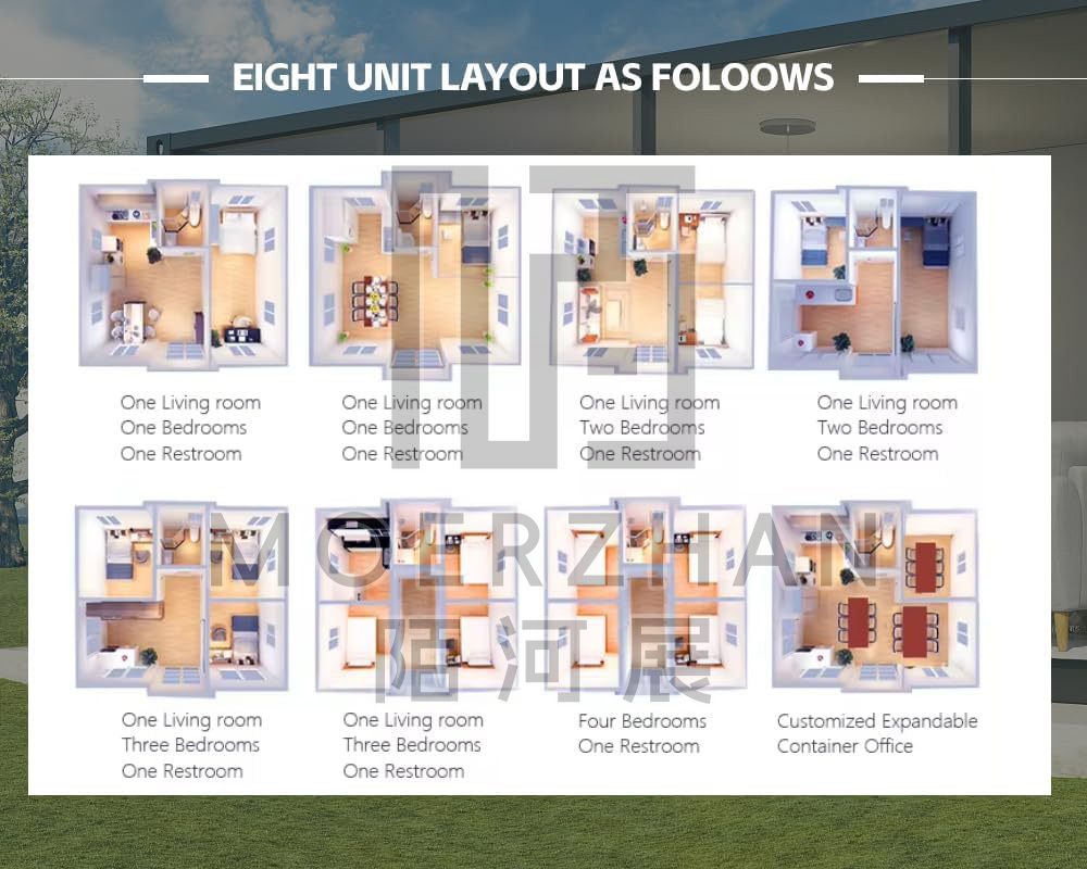Prefab Expandable Urban Apartment Custom 20FT 40FT Container House 2-4 Bedroom Modular Mobile Home