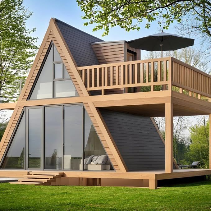 Luxury 2 Bedroom Prefab House Triangle House Prefabricated Wooden House