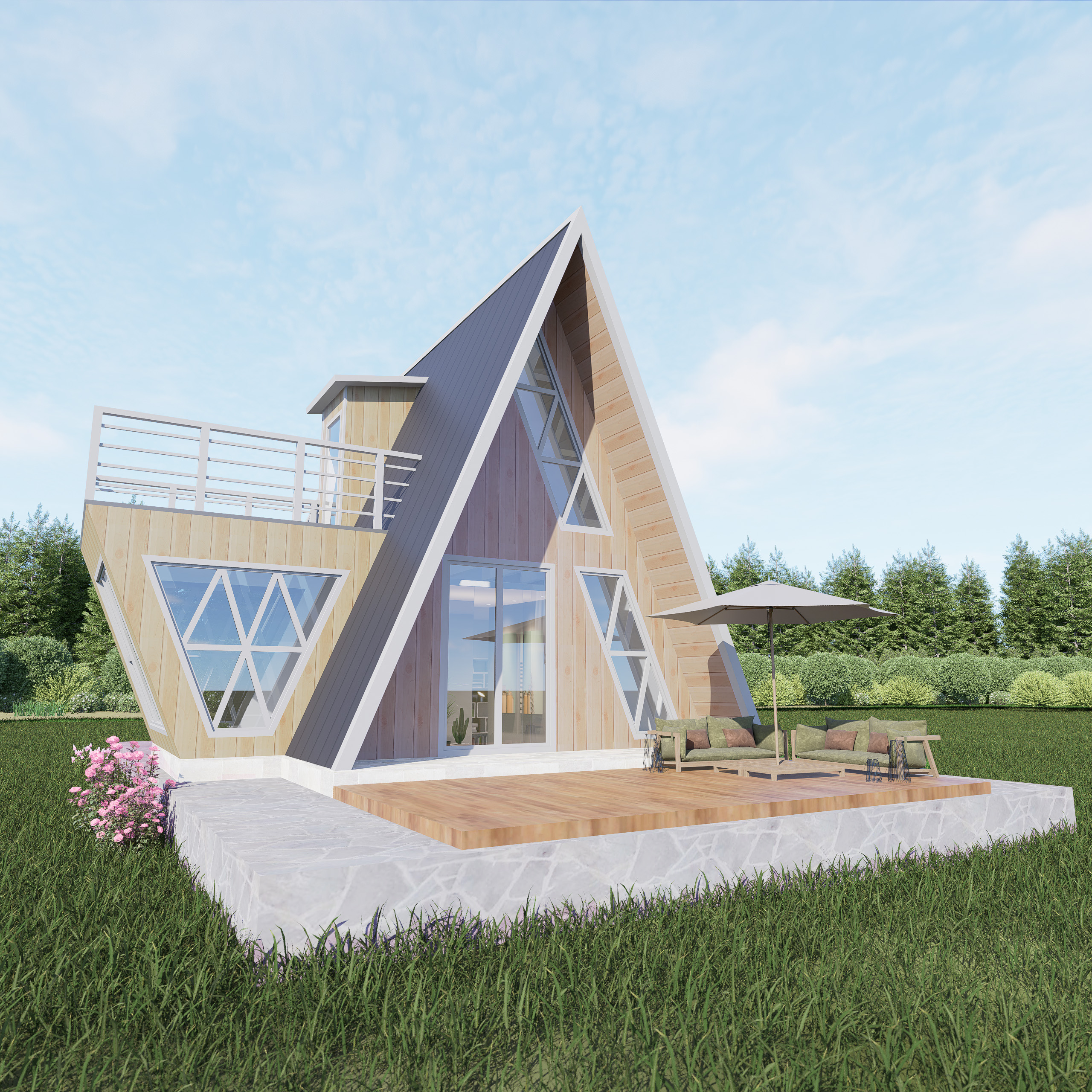 Casa Modular Home Two Storey Triangle House A Frame Cabin Tiny Home For Outdoor Living