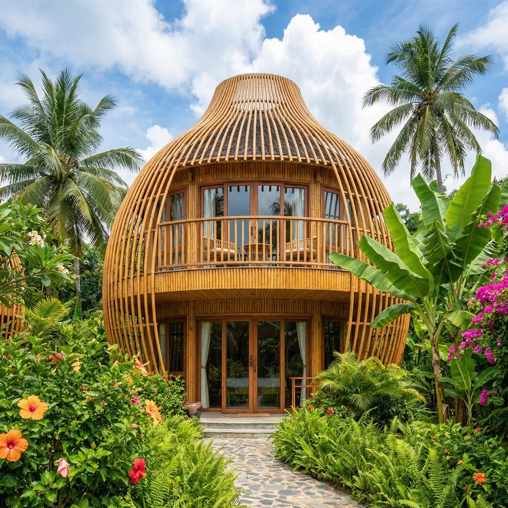 Quick Assembly Portable Round House Prefabricated Villa Prefab Modular Home for Island Resort Development Low Cost Prefab House