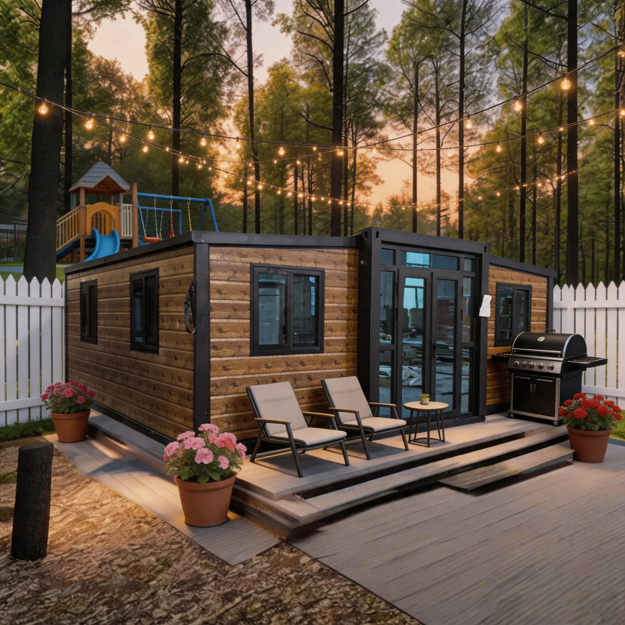 CE Certified Smart Modular Portable Expandable Container House with Studio ADU Unit for Backyard Office and Rental Income Use
