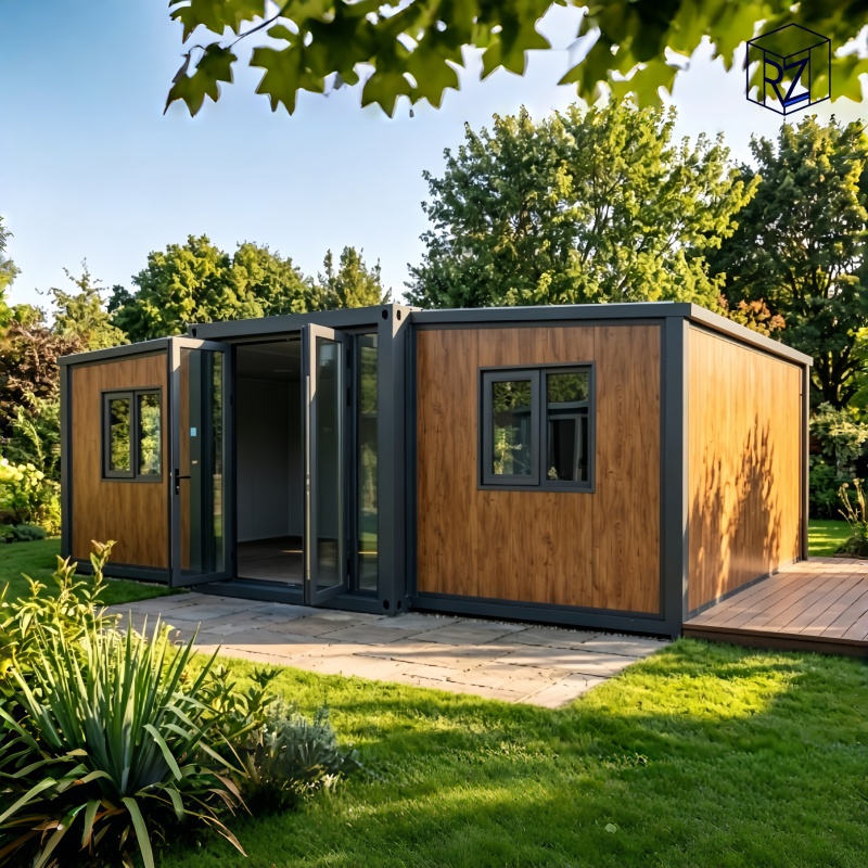 Expandable Modular House with 2 Bedroom 20ft Foldable Prefab Container Homes for Vacation Home Ray-Zen