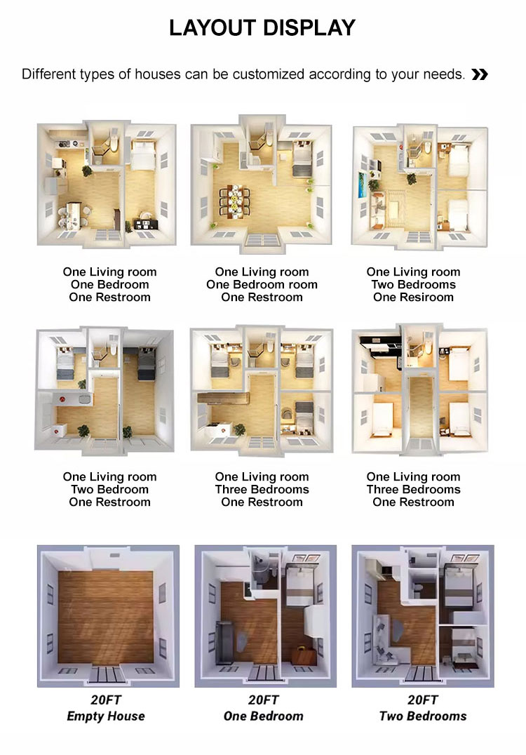 20FT Solar Ready Expandable Cabin 2 Bedroom Off-Grid | Eco-Friendly Tiny House with Insulation for Glamping & Camping