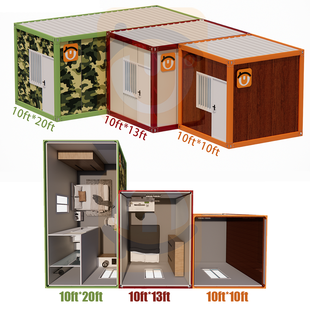 Affordable Luxury Garden Studio Detachable Container House for Backyard with Durable Steel Frame