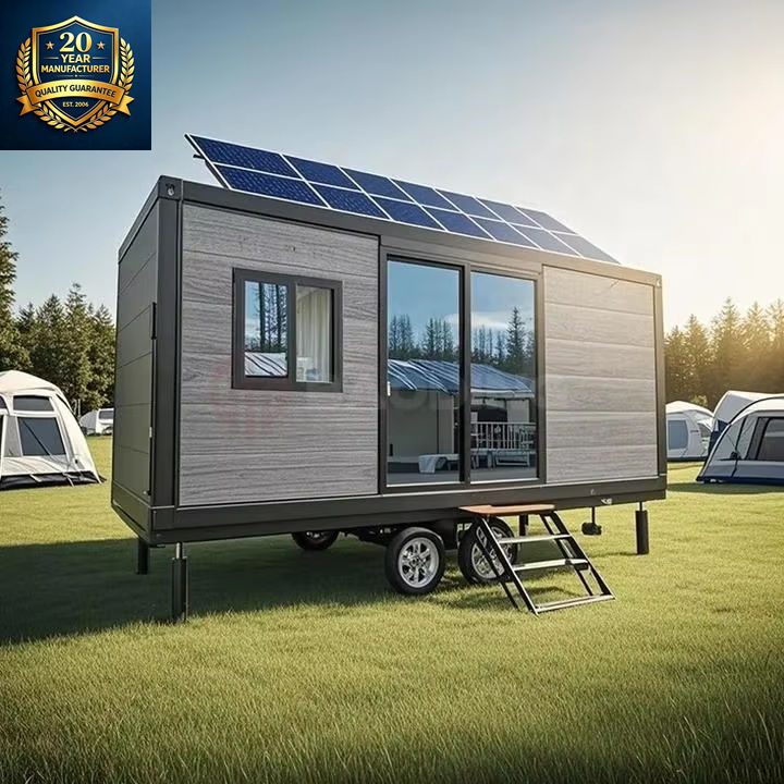 Solar Insulated Prefab Modular Tiny House Modern Container Studio With Fast Install And Custom Colors For Backyard