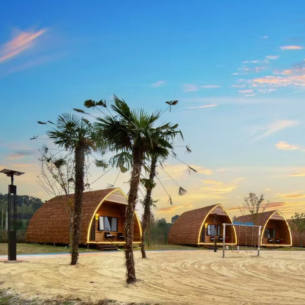 Prefab Modular Wooden House, Movable Anti-Corrosion Triangular Cabin for Camping, Farm, Manor &amp; Homestay, Wholesale