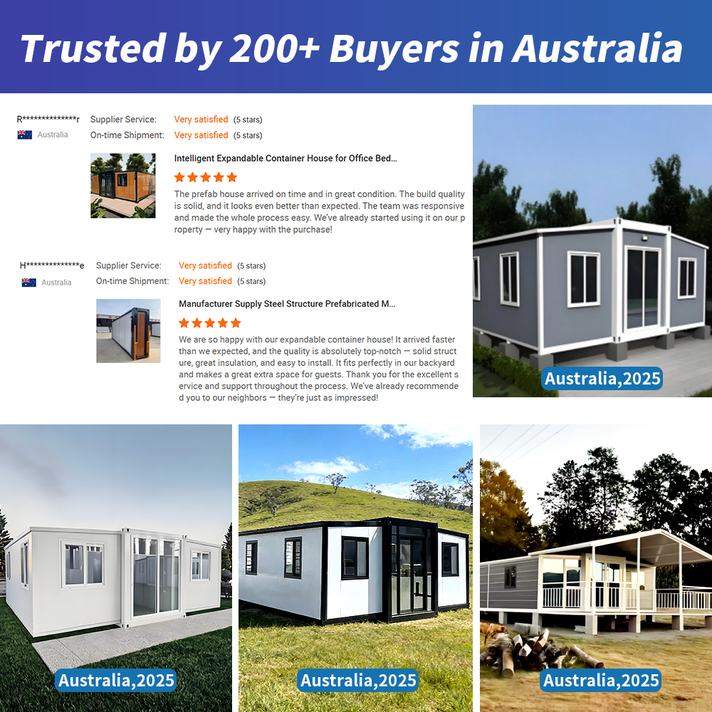 AU Standard Easy to Build Prefabricated Expandable Container House 2 3 4 Bedroom Luxury Prefab Villa Modular Home Two-story